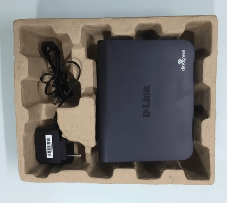 Embalaje de pulpa moldeada para router