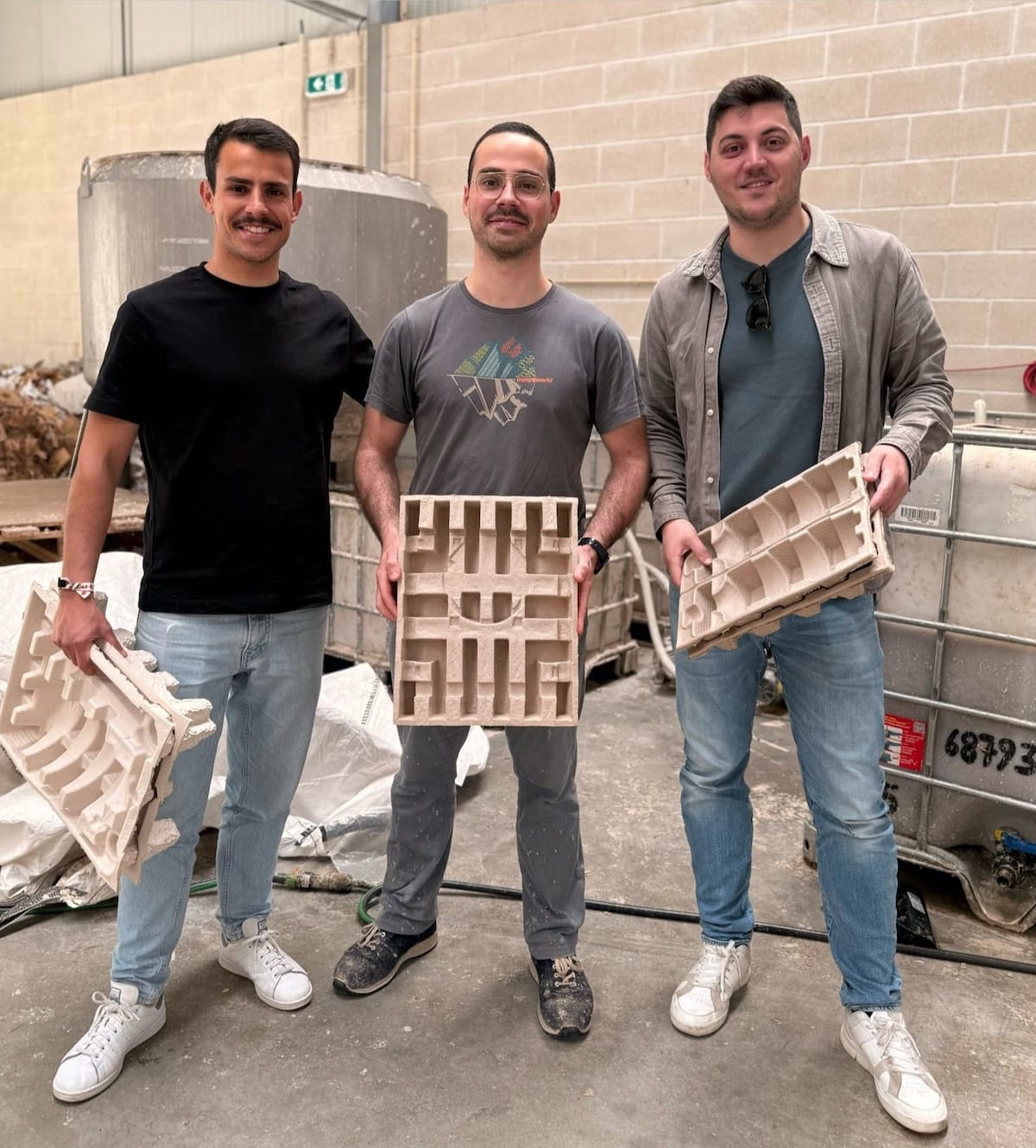 Next Pulp team with molded pulp packaging products